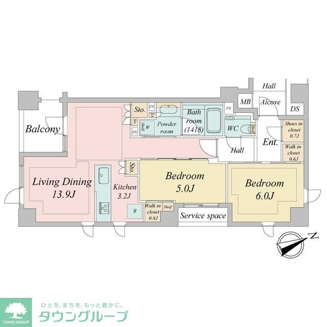 ジオ市谷仲之町の物件間取画像