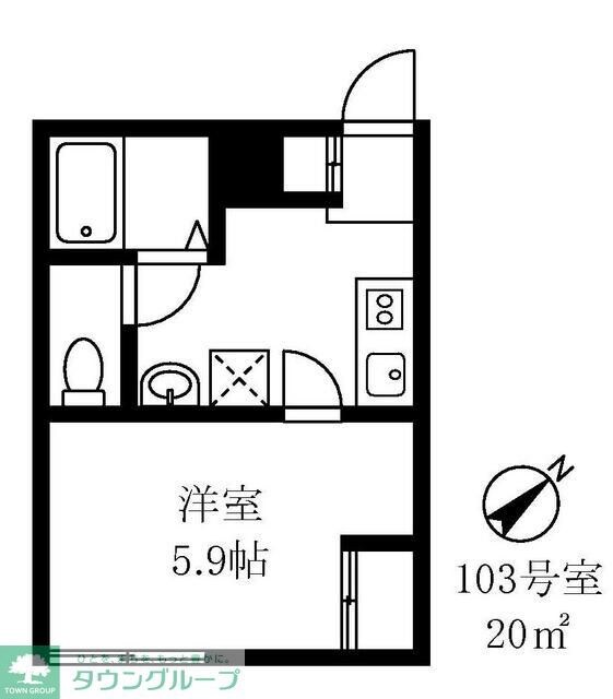 早稲田鶴巻町IMAハウスの物件間取画像