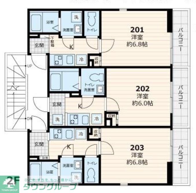 ヴィラ東高円寺 1の物件間取画像