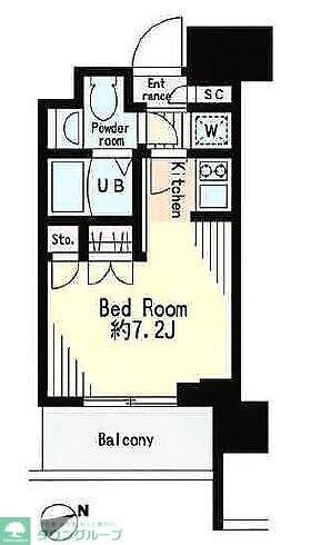 レジディア市谷薬王寺の物件間取画像