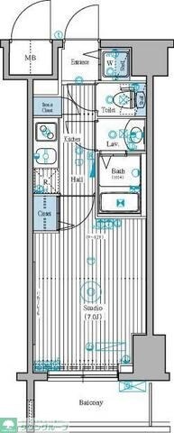 ガーラ・ステーション新宿御苑前の物件間取画像