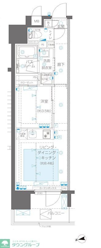 ZOOM新宿御苑前の物件間取画像