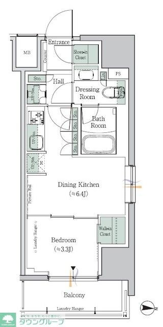 ワンルーフレジデンス中野南台の物件間取画像