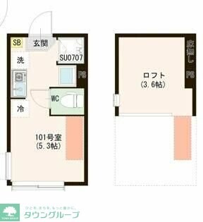 ハーモニーテラス上井草Vの物件間取画像