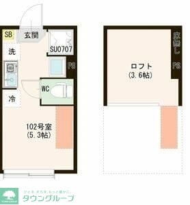 ハーモニーテラス上井草Vの物件間取画像