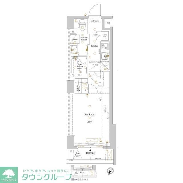 ルクレ高円寺アジールコートの物件間取画像