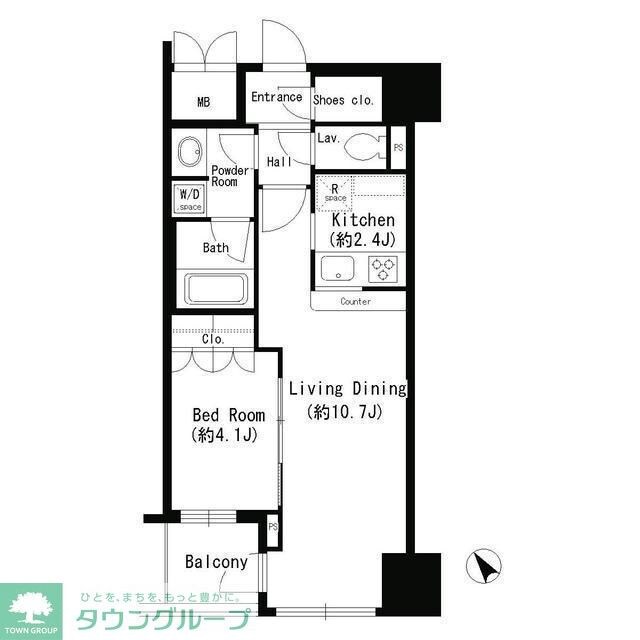 エスティメゾン四谷坂町の物件間取画像
