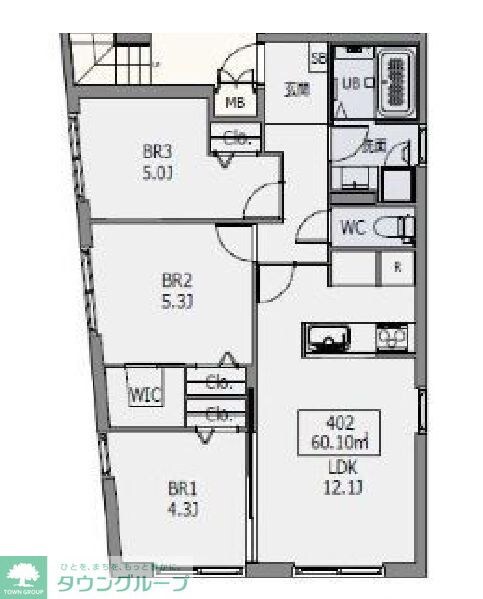 Heureux中野若宮の物件間取画像