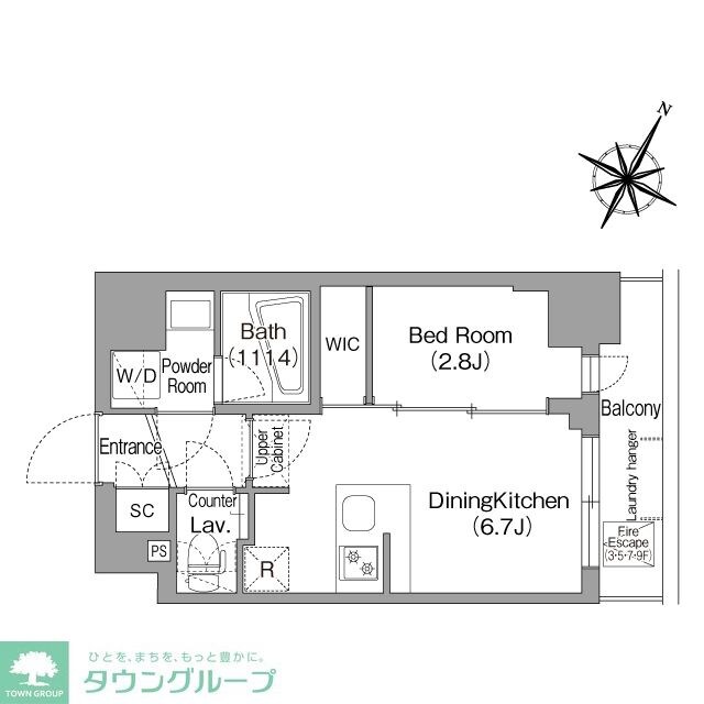 コンフォリア・リヴ新中野SOUTHの物件間取画像