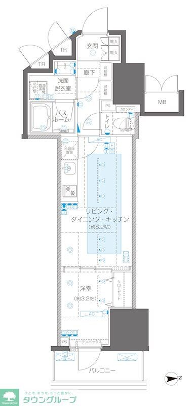 ZOOM信濃町の物件間取画像