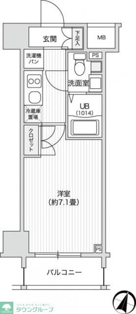 レジディア笹塚IIの物件間取画像