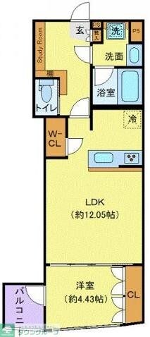 オープンブルーム渋谷本町の物件間取画像