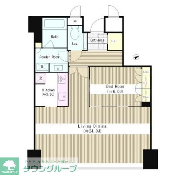セントラルパークタワー ラ・トゥール新宿の物件間取画像