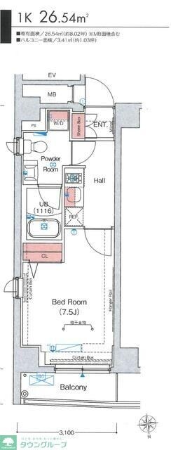 エストゥルース東高円寺の物件間取画像