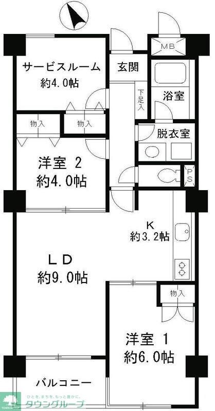 パステル中野の物件間取画像