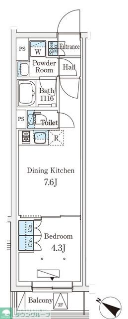 参宮橋ビューアパートメントの物件間取画像
