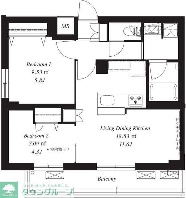 フレンシア下井草の物件間取画像