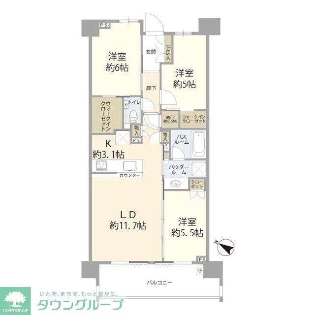 シティハウス中野テラス(012225)の物件間取画像
