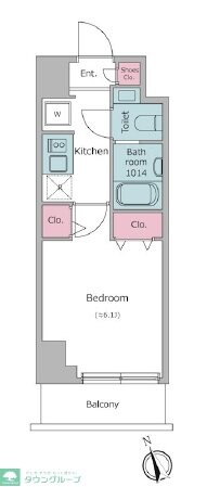 レジディア南品川プレイスの物件間取画像