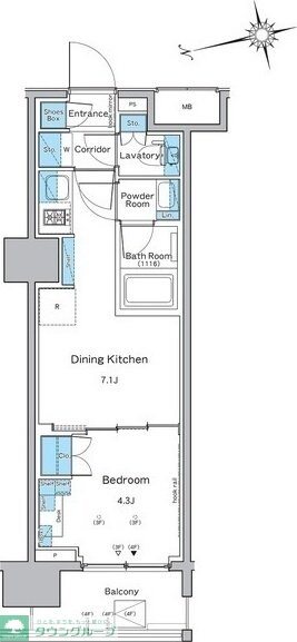 ルフォンプログレ品川戸越の物件間取画像