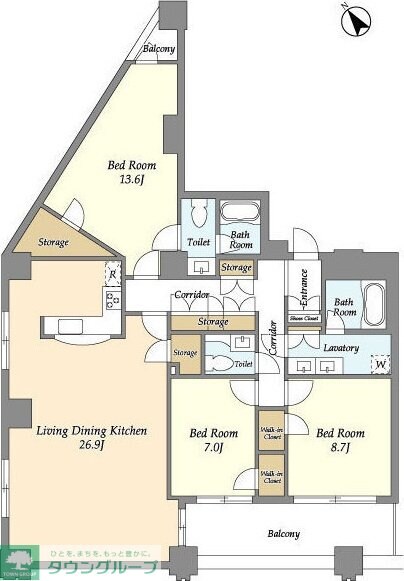 LaSante池田山の物件間取画像
