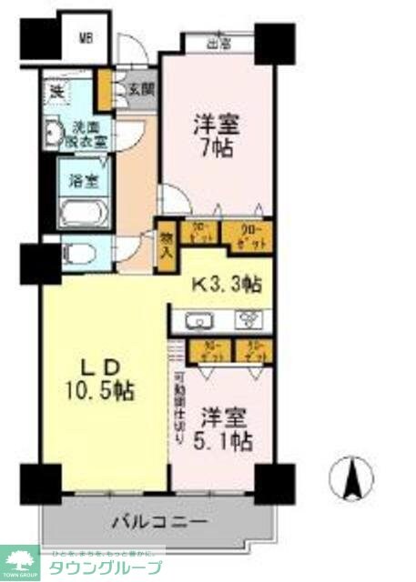 品川シーサイドビュータワー1の物件間取画像