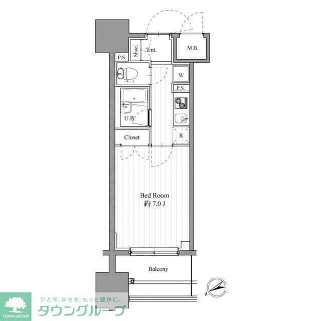 スペーシア梅屋敷の物件間取画像