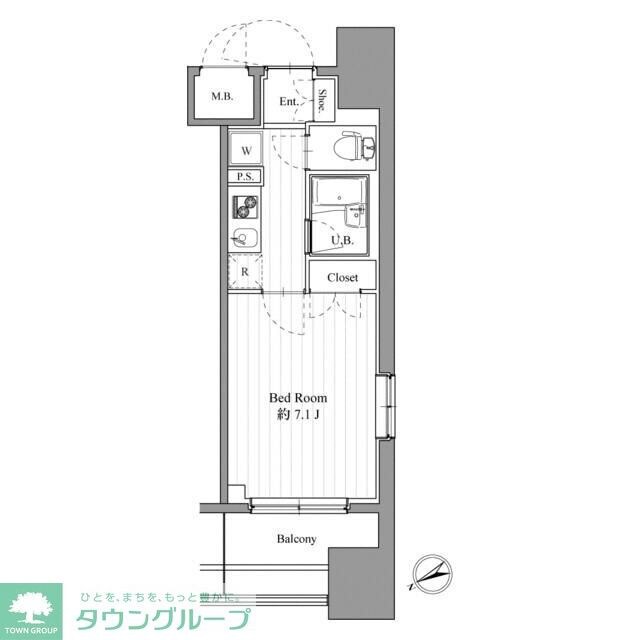 スペーシア梅屋敷の物件間取画像