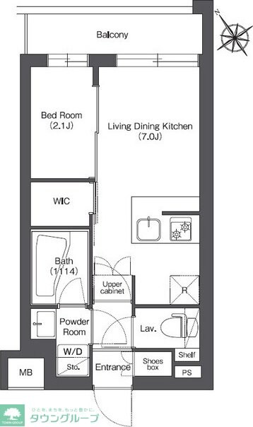 コンフォリア不動前の物件間取画像