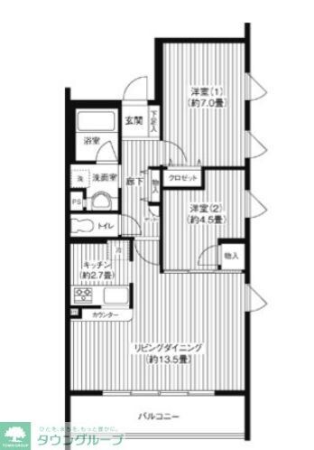 シエールグラン上池台の物件間取画像