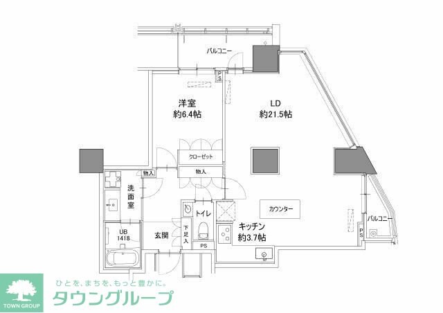カスタリアタワー品川シーサイドの物件間取画像