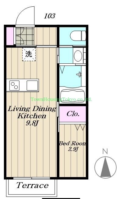フリーゼA・Tの物件間取画像