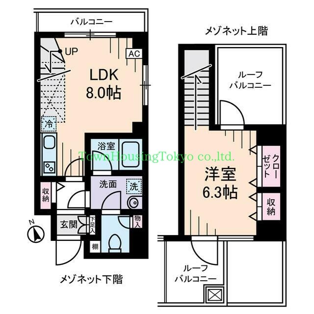 メゾンヌーヴェルの物件間取画像