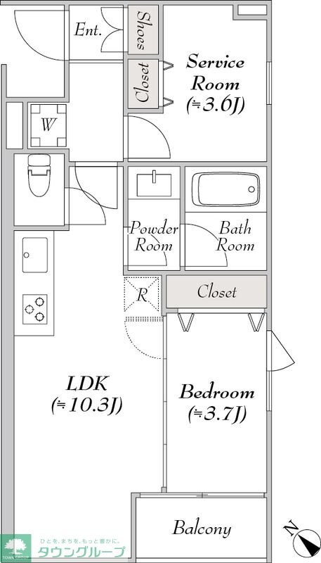 ルミークアン桜新町の物件間取画像