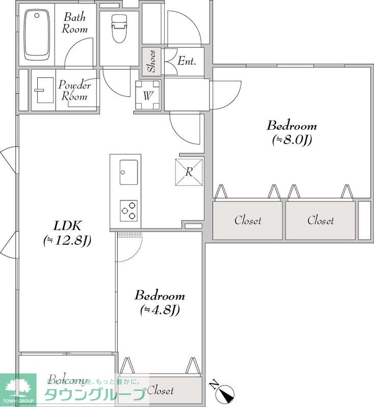 ルミークアン桜新町の物件間取画像