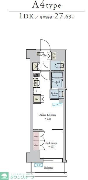 Brillia ist 池尻大橋の物件間取画像