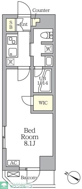 アジールコート三宿テラスの物件間取画像