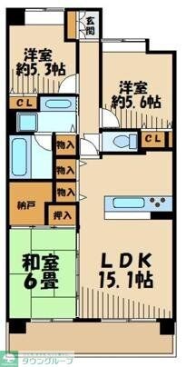アソシエール溝の口の物件間取画像