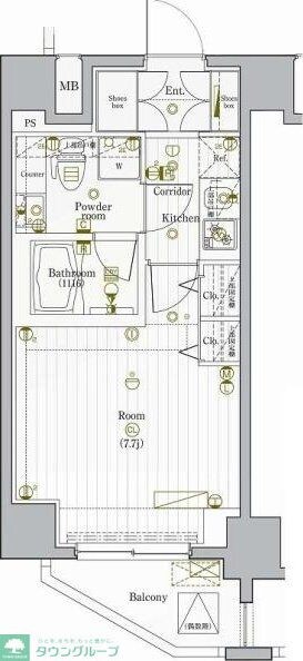 PREMIUMCUBEG駒沢大学の物件間取画像