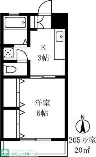 道間マンションの物件間取画像