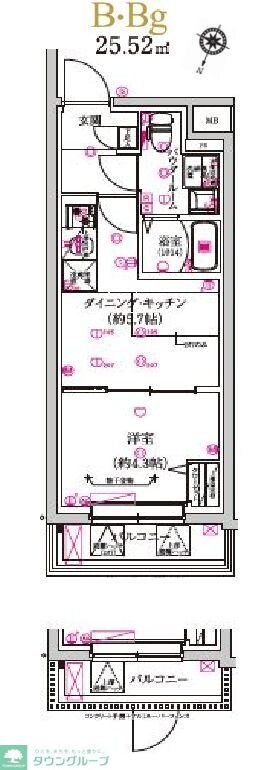 レガリス武蔵小山の物件間取画像