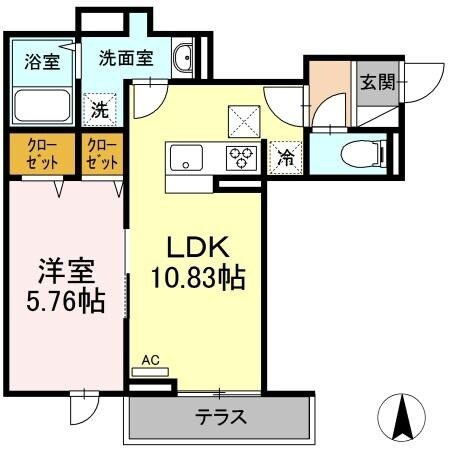 エクセリア中村北の物件間取画像
