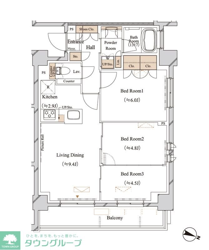 ブランシエスタ江古田の物件間取画像