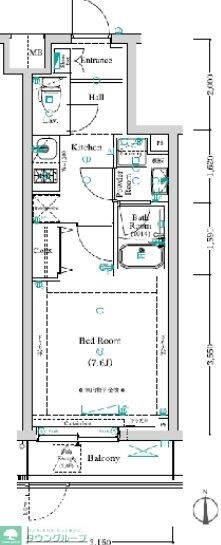 アンベリール大山WESTの物件間取画像
