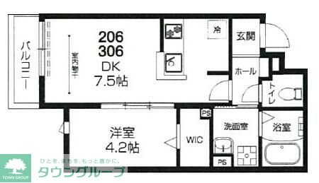 ラシーネ赤塚の物件間取画像