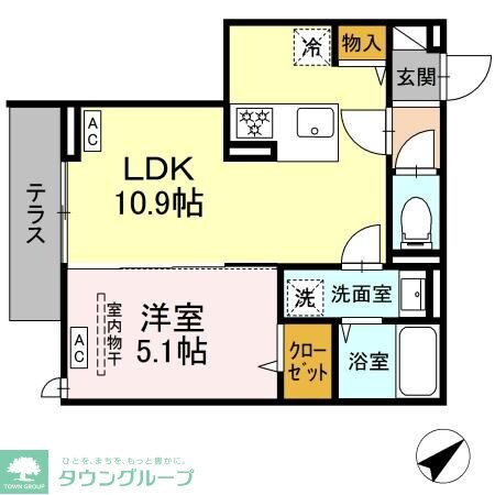 セレスティア弥生町の物件間取画像