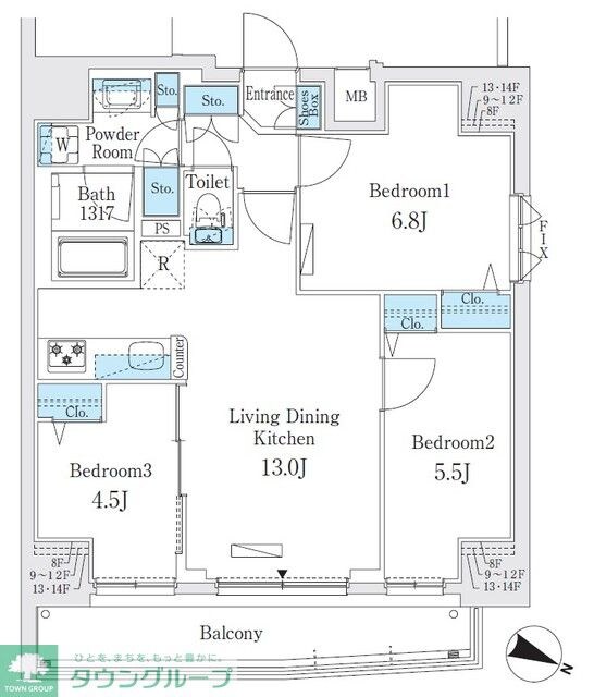 プライムブリス板橋本町の物件間取画像