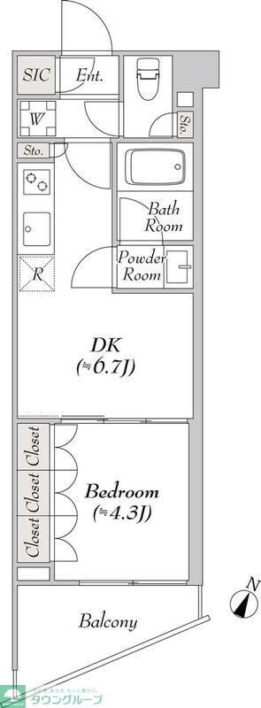 ルミーク本町ウェストの物件間取画像