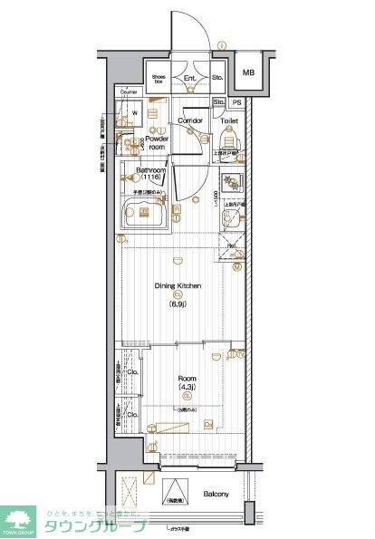 PREMIUM CUBE 池袋本町の物件間取画像