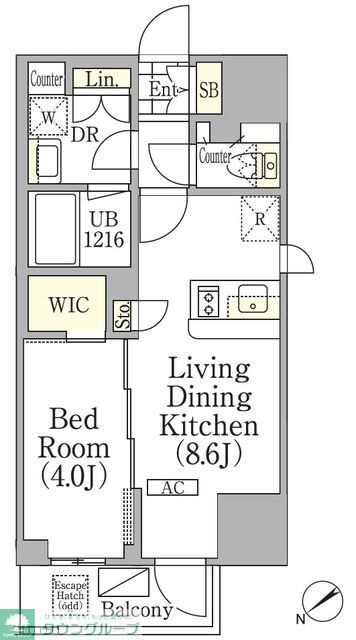 ジオエント池袋の物件間取画像